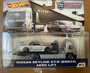 【新品】ホットウィール トランスポート 日産 GTR スカイライン　BNR34 AERO LIFT