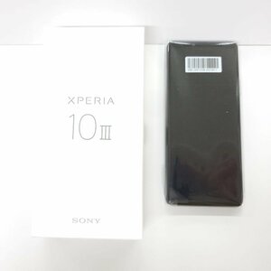 【未使用品】国内版 SIMフリー スマートフォン SONY XPERIA 10 Ⅲ SOG04 6GB/128GB ブラック