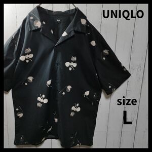 【UNIQLO】プリントオープンカラーシャツ（半袖）　完売品　D1047