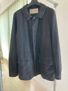 ¥1~ OLD JOE オールドジョー ハイカウントリネンチョアジャケット SIZE38 カバーオール フレンチワークジャケット