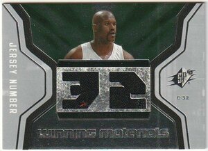 2007-08 UD SPx WINNING MATERIALS Shaquille O'Neal DUAL JERSEY MIAMI HEAT