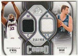 2009-10 UD SP GAME USED Shaquille O'Neal/Mehmet Okur DUAL JERSEY #/499