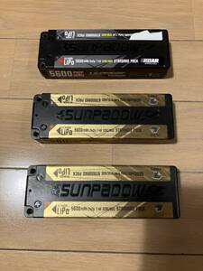 サンパドウ SUNPADOW リポバッテリー 7.4V 5600mAh 120C 中古　３本セット