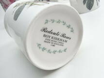 英国製 ROY KIRKHAM Redoute Roses マグカップ 6客セット FINE BONE CHINA Rosa centifolia / Rosa muscosa multiplex 百弁薔薇_画像7