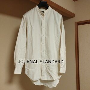 シャツ バンドカラー　ノーカラー　スタンドカラー　襟なし 長袖シャツ シャツ SHIRT ホワイト 長袖 白