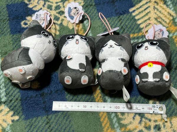 4個 ねこに転生したおじさん ぬいぐるみマスコット 猫 バラ売り可能