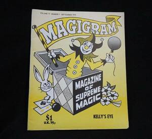 MAGIGRAM VOLUME 11 Number1, September 1978 古い米国の手品雑誌