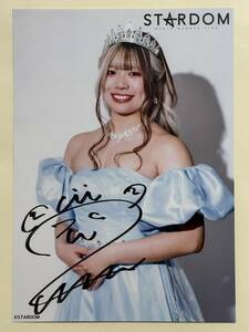 woman Professional Wrestling Star dam feather south with autograph portrait STARDOM