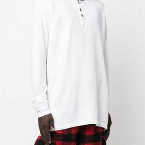 ■完売 Greg Lauren ヘンリーネック ロンT 1 Tシャツ ホワイトの画像1