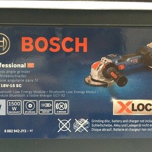 ※送料無料※ BOSCH X-LOCK コードレスディスクグラインダー GWX18V-15SC5J 先端工具付き特別セット 本体未開封 囗G■の画像2
