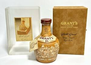 【未開栓】GRANT’S/グランツ 21年 43％ 750ml 陶器 約1109g 陶器 洋酒 古酒 