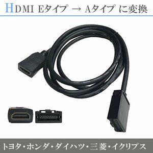 HDMI 変換ケーブル Eタイプ→Aタイプ トヨタ ホンダ(ギャザズ) 三菱 日産 ダイハツ 純正ナビ イクリプスナビ用 HDMI114 KCU-620HE 純正ナビ