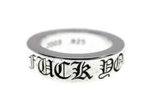 クロムハーツ CHROME HEARTS ■ 【 6mm SPACER FUCK YOU 】 6mm スペーサー ファックユー シルバー リング 33457