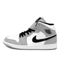 ナイキ NIKE ■ 【 AIR JORDAN 1 MID Light Smoke Grey 554724 092 】 エア ジョーダン 1 ミッド ライト スモーク グレー スニーカー n5606_画像1