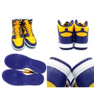 ナイキ NIKE ■ 【 DUNK HIGH RETRO Lakers DD1399 500 】 ダンク ハイ レトロ レイカーズ スニーカー　w18813_画像2