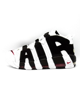 ナイキ NIKE ■ 【 AIR MORE UPTEMPO WHITE BLACK UNIVERSITY RED 414962 105 】 エア モア アップテンポ ゼブラ スニーカー　f22123