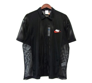 シュプリーム Supreme × ナイキ NIKE ■ 24SS 【 Mesh S/S Shirt 】 ロゴ メッシュ 半袖 シャツ　w18635