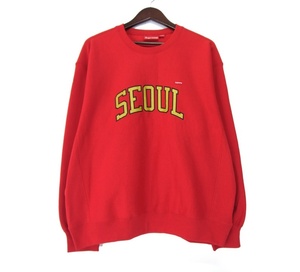 シュプリーム Supreme ■ 【 Seoul Shop Small Box Crewneck 】 ソウルショップスモールボックスロゴスウェットトレーナー　h0777