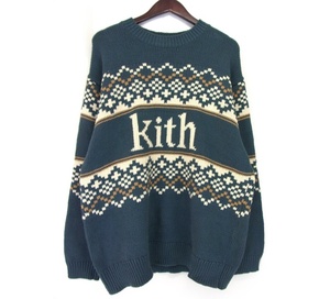 キス KITH ■ 【 KITHMAS FAIR ISLE CREWNECK SWEATER 】 フェア アイル クルーネック ニット セーター n5831