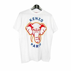 ケンゾー KENZO ■ 【 KENZO ELEPHANT FE55TS1894SG 】 エレファント プリント 半袖 Tシャツ　32909