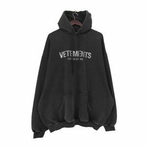 ヴェトモン VETEMENTS ■ 23AW 【 UE54HD240B LIMITED EDITION CRYSTAL LOGO HOODIE 】 クリスタル ロゴ スウェット パーカー 33728