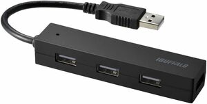 BUFFALO USB ハブ USB2.0 バスパワー 4ポート ブラック BSH4U25BK【Windows/Mac対応】