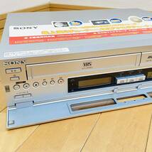 SONY ソニー HDD搭載VHSビデオ一体型DVDレコーダー スゴ録 RDR-VH80 2005年製 純正リモコン AVケーブル 中古 動作確認済み_画像8
