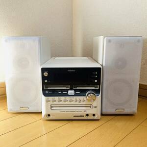 Victor マイクロコンポーネントMDシステム テープ/CD/MD CA-UXW500-W スピーカー 2006年製 中古 動作確認済み 現状品