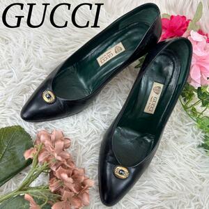 A693 Gucci женский туфли-лодочки Италия производства кожа 22.5cm