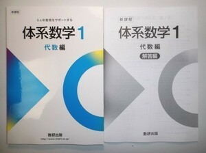 新課程　6ヵ年教育をサポートする　体系数学1　代数編　数研出版　別冊解答編付属