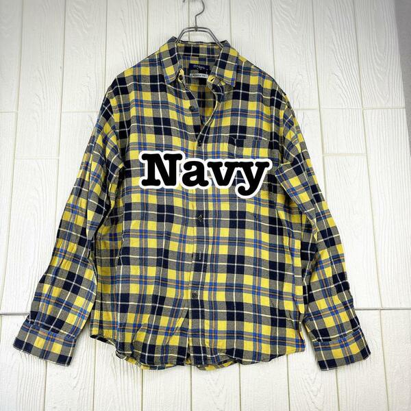  Navy サイズ38(M) メンズネルシャツ