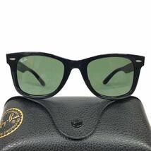 【レイバン】本物 Ray-Ban サングラス WAYFARER ウェイファーラー RB 2140-F 黒 メンズ レディース イタリア製 クロス ケース付 送料520円_画像3