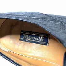 【マレリー】本物 marelli 靴 26cm 黒 Uチップ ビジネスシューズ 内羽根式 本革 レザー 男性用 メンズ 8_画像9