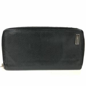 [ Dolce & Gabbana ] genuine article DOLCE&GABBANA long wallet Logo metal fittings travel case auger nai The - original leather men's Italy made postage 520 jpy 