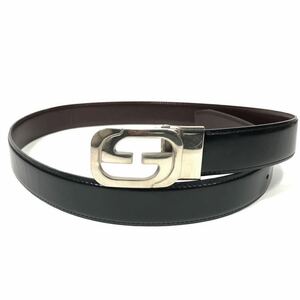 [ Gucci ] genuine article GUCCI belt double G buckle total length 105cm width 3cm reversible original leather men's lady's made in Italy size adjustment possible postage 520 jpy 