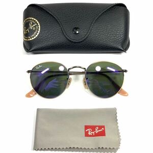 【レイバン】本物 Ray-Ban サングラス ROUND METAL ラウンドメタル RB3447 カーキ×ブロンズ色系 メンズ レディース 伊製 ケース 送料520円