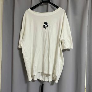 【ADRER】薔薇 刺繍 バラシシュウビッグTシャツ Mサイズ オーバーサイズ【完売】