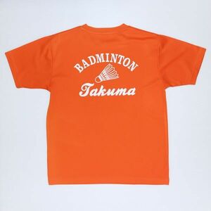 [Y-544] [ part . put on | woman ] Kumamoto |. flax junior high school badminton part T-shirt 