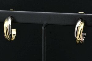  Cartier tolinitiiya ring earrings K18YG K18PG K18WG 3 color B8017100[ regular * beautiful goods ]