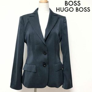 ヒューゴボス BOSS HUGOBOSS ウール混 テーラードジャケット グレー レディース 36サイズ フォーマル