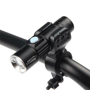 自転車 ライト LED 防水 高輝度 ズーム機能 着脱簡単 USB充電 7-27