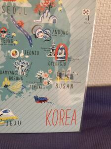 韓国　イラスト　ポストカード