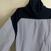 レディース春　3L 秋　長袖　シャツパーカー　フード付きシャツ　薄手　大きいサイズ　送料無料　レディースシャツ　ボーダー　_画像7