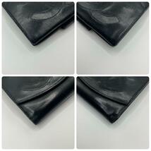 【美品】シャネル　ココマーク　二つ折り財布　ラムスキン　ブラック　付属品完備_画像4