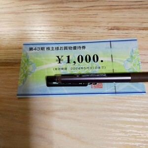 最新　ビックカメラ　株主優待　1000円有効期限　2024年5月31日