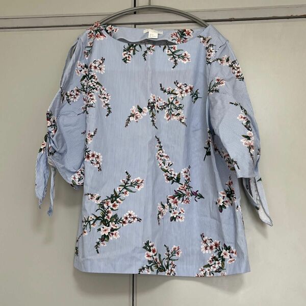 H&M チュニック 花柄 カットソー ブラウス　36