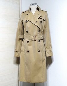 超美品 BURBERRY LONDON バーバリー ロンドン ライナー付 ロング トレンチコート ノバチェック裏地 ベージュ レディース 36 アウター