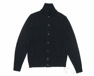  new model regular price 5.7 ten thousand new goods unused ZANONE The no-neCHIOTOkyo-to5G stand-up collar knitted cardigan wool black men's 46