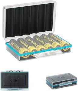 6本収納可能 JJC 半透明 18650 ケース 18650 バッテリー 収納ボックス バッテリーケース 6本 18650バッテリ