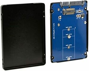 NFHK B + Mキーソケット2 M.2 NGFF（SATA）SSDから2.5 SATAアダプタブラックメタルケース付き